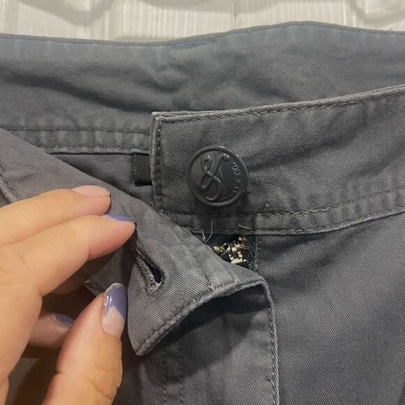 Style & Co. Cotton spandex gray pants zipper up on the bottom legs size 10 - Picture 4 of 13